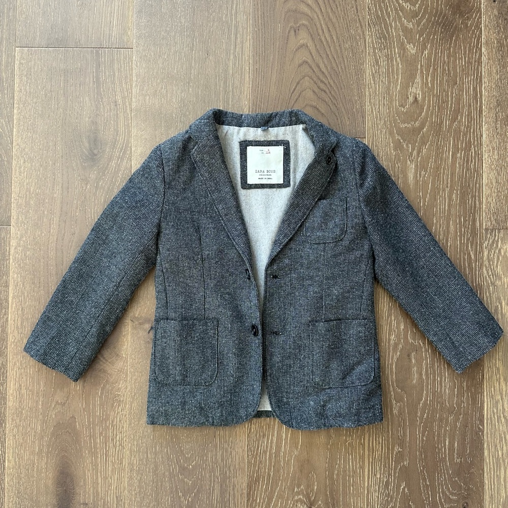 Nwot Zara boy Charcoal Blazer size 6